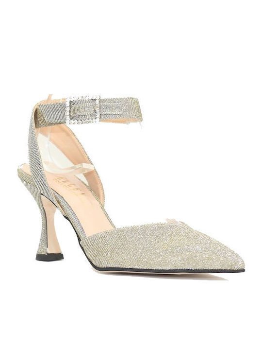 Synthetic Leather Gray Medium Heels