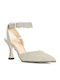 Synthetic Leather Gray Medium Heels