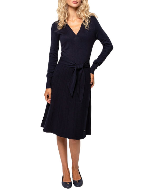 Heavy Tools Midi Dress Blue