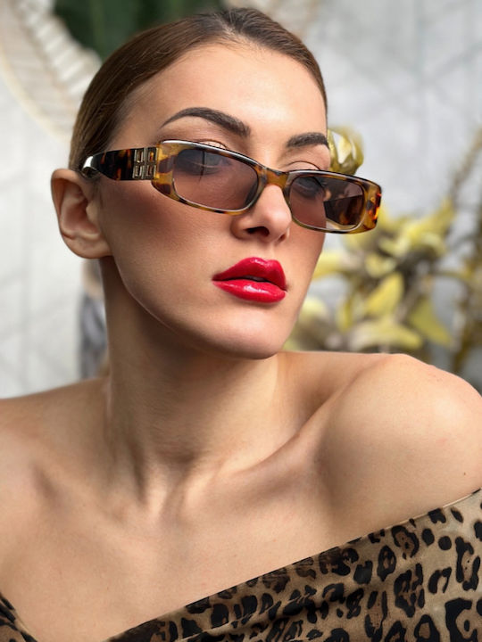 SeeVision 50025 Women's Sunglasses with Brown Plastic Frame and Brown Lens 4K-0301-50025-LEOPARD