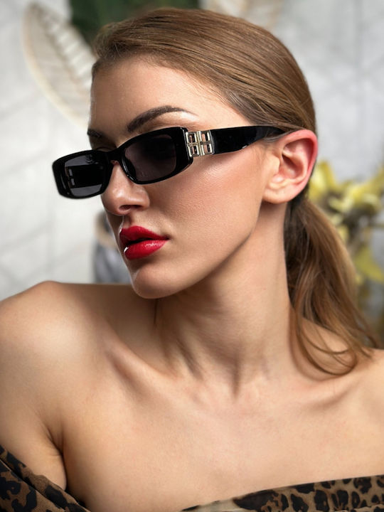 SeeVision 50025 Γυναικεία Γυαλιά Ηλίου με Μαύρο Κοκκάλινο Σκελετό και Μαύρο Φακό 4K-0301-50025-BLACK
