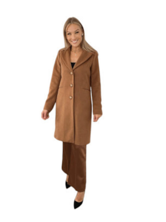 Bon Women's Midi Coat Beige