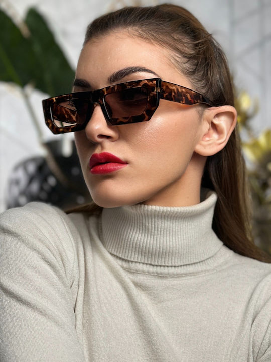 SeeVision 50031 Γυναικεία Γυαλιά Ηλίου με Καφέ Κοκκάλινο Σκελετό και Καφέ Φακό 4K2188-01-50031-LEOPARD