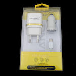 Car Phone Charger with Type-C Cable