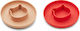 Liewood Gordon Baby Food Plate Silicone Red 2 Pieces