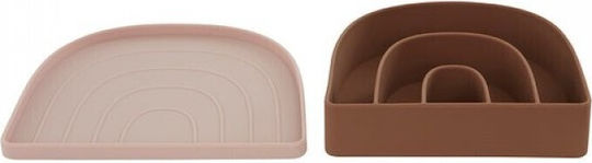 OYOY Baby Food Container Set made of Silicone Brown