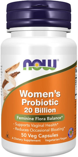 Now Foods Женски Пробиотик 20 Милиарда Хранителна Добавка с Пробиотици 50 Капсули