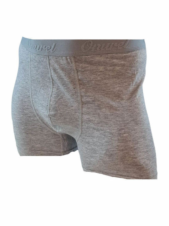 Onurel Herren Boxershorts Grey mit Mustern 1Pac...