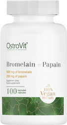 OstroVit Bromelain + Papain Enzymes 100 κάψουλες