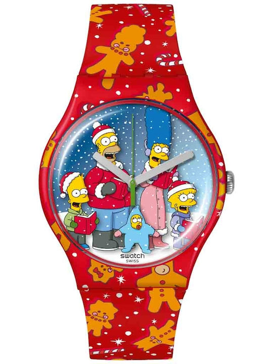 Swatch Wondrous Winter Wonderland Ceas cu Mecanism pe Baterie
