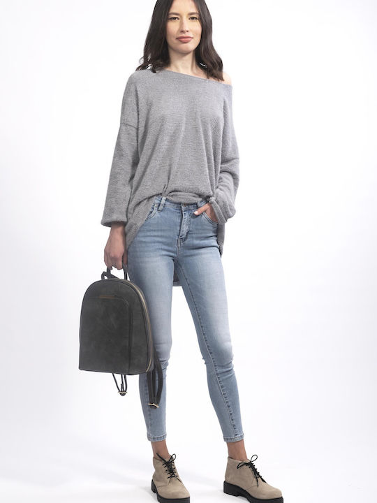 E-shopping Avenue Women's Long Sleeve Sweater GRAY