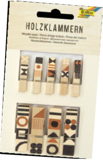 Folia Wäscheklammern aus Holz 9Stück
