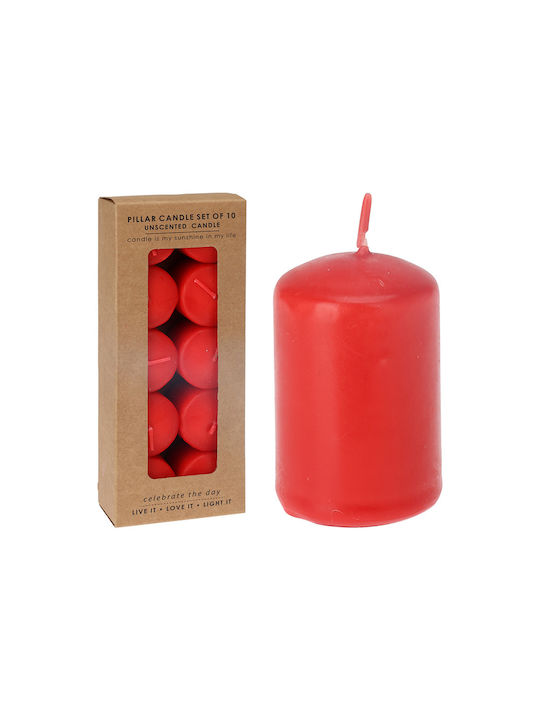 Decorative Candle Red 320gr 10pcs