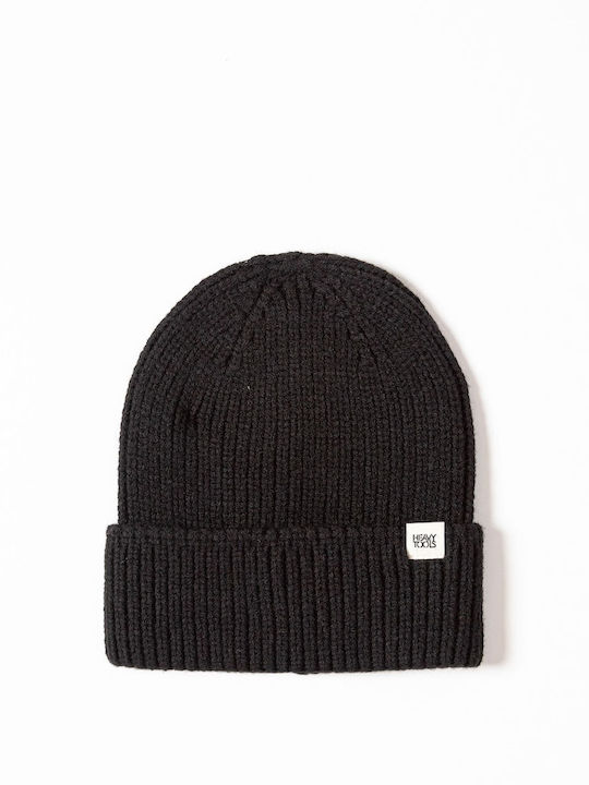 Heavy Tools Beanie Unisex Σκούφος Πλεκτός σε Μαύρο χρώμα