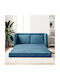 Doppelsitzer Sofa Bett Samt Blau 122x60x55cm