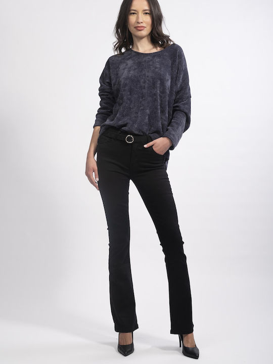 E-shopping Avenue Women's Long Sleeve Sweater Blue