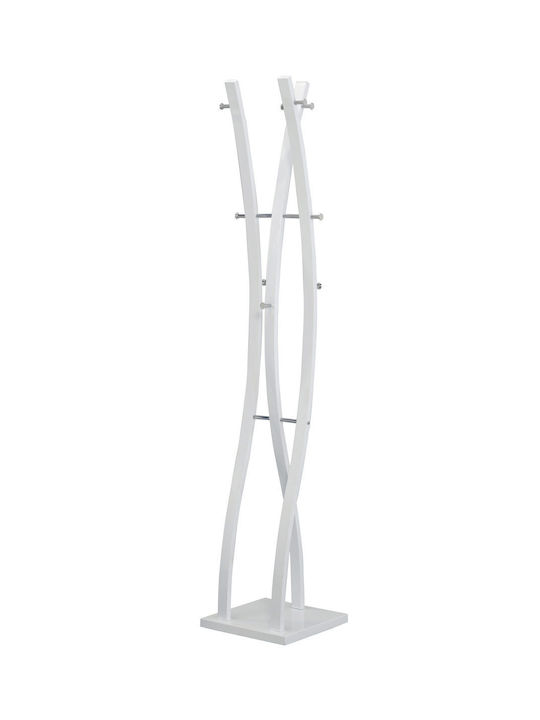 Diommi Metallic Coat Rack White x50x179cm