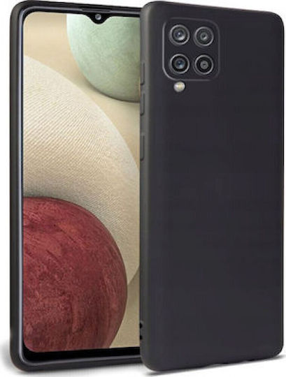 Samsung Soft Back Cover Silicone Black Velvet-Black Metal (Galaxy M12)