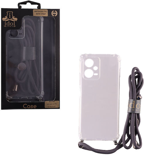 Idol 1991 Antishock Air Umschlag Rückseite Silikon mit Band Transparent (Redmi Note 12 5G)