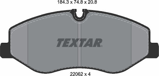 Textar Σετ Τακάκια Εμπρός 4τμχ για Mercedes-Benz Sprinter / Viano / Vito Volkswagen Polo