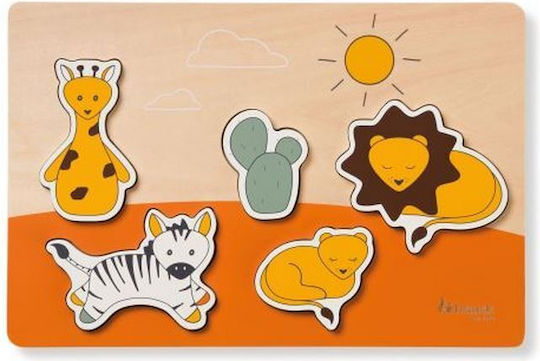Holz Kinder Steckpuzzle Safari 5pcs Hauck