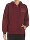 Damen Sweatshirt mit Kapuze Burgundisch