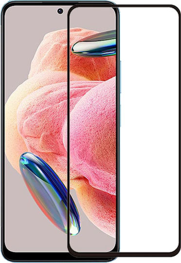 Full Glue Full Face Tempered Glass Μαύρο (Redmi Note 12 4G)