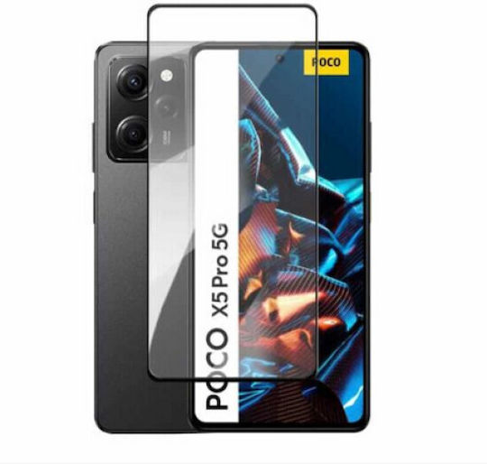 Full Glue Full Face Tempered Glass Black (Poco X5 Pro)