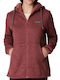 Full Women's Cardigan with Zipper Beetroot