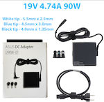 Asus Laptop Charger 90W 19V 4.74A for Asus with Detachable Power Cord