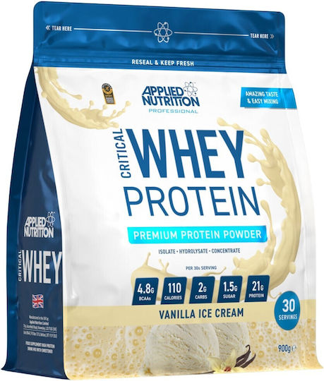 Applied Nutrition Critical Whey Protein Whey Gluten Free with Flavor Vanilla 900gr