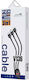 PZX V136 Regulär USB zu Blitzschlag / Typ-C,TC-TC / Micro-USB Kabel 3.1A Schwarz 1.2m (697)