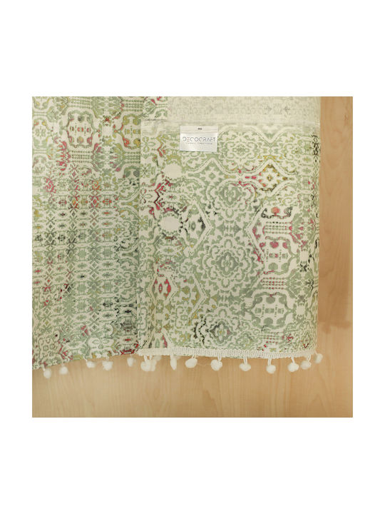Decocraft Mosaic Καλοκαιρινό Βαμβακερό 100x150cm Βεραμάν