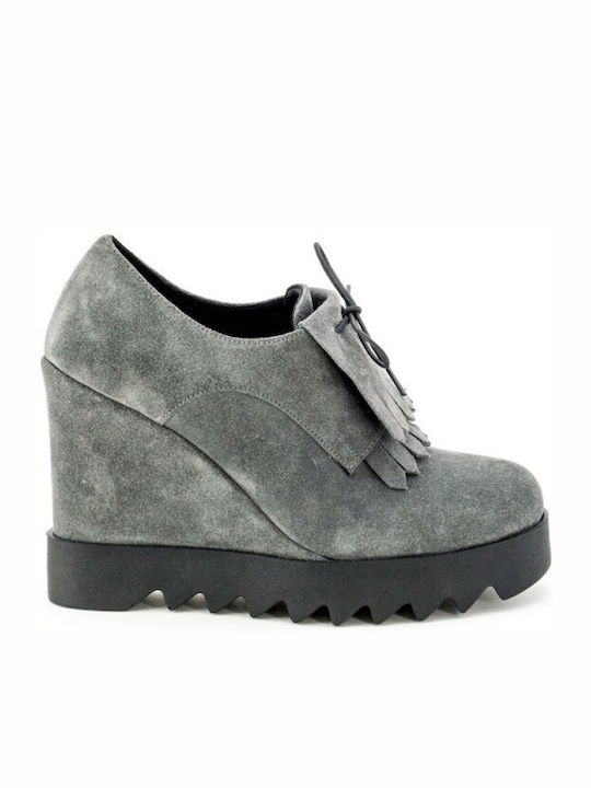 Makis Kotris Women's Ankle Boots Platform Gray