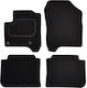 Custopol Set of Front and Rear Mats 4pcs for Citroen C3 Picasso Chevrolet C3 Picasso Black