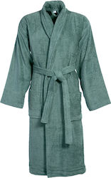 Nef-Nef Homeware Fresh Halat de baie cu Guler Verde 420gr/m²