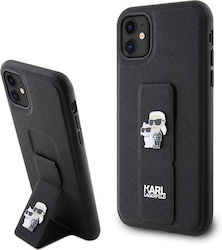 Karl Lagerfeld Gripstand Saffiano Karl&choupette Pins Μαύρη (iPhone 11) Karl Lagerfeld Gripstand Saffiano Karl&choupette Pins Μαύρη (iPhone 11)