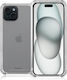 Fonex Basic Umschlag Rückseite Silikon Transparent (iPhone 15 Plus / 16 Plus)