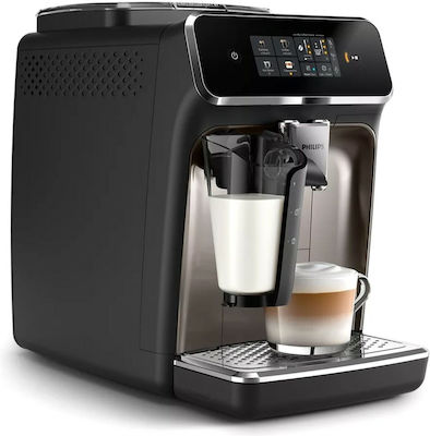 Philips LatteGo EP2336/40 Αυτόματη Μηχανή Espresso 1500W Πίεσης 15bar με Μύλο Άλεσης Μαύρη