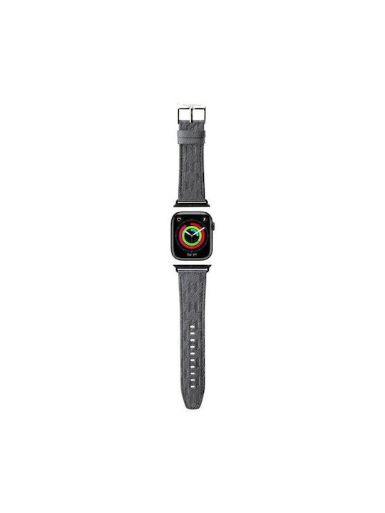 Karl Lagerfeld Saffiano Monogram Armband Leder Silber (Apple Watch 38/40/41/42mm)