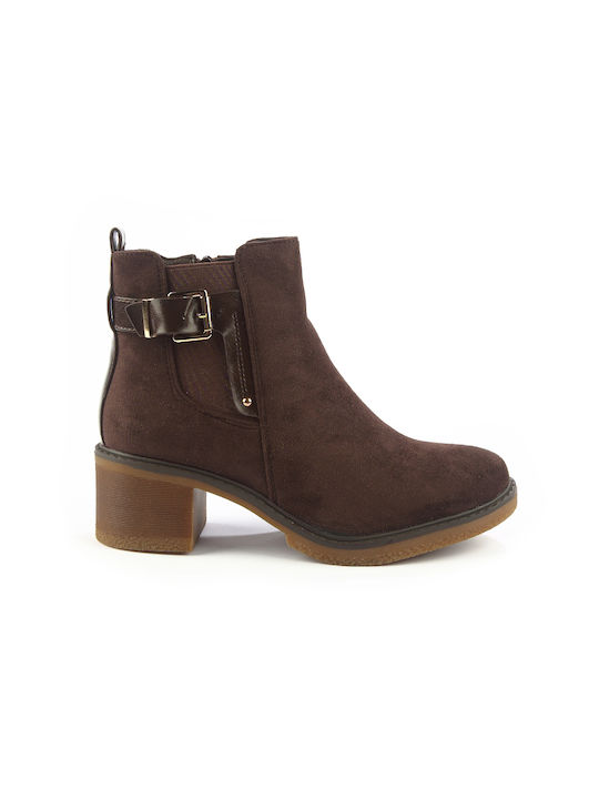 Fshoes Women's Ankle Boots Brown