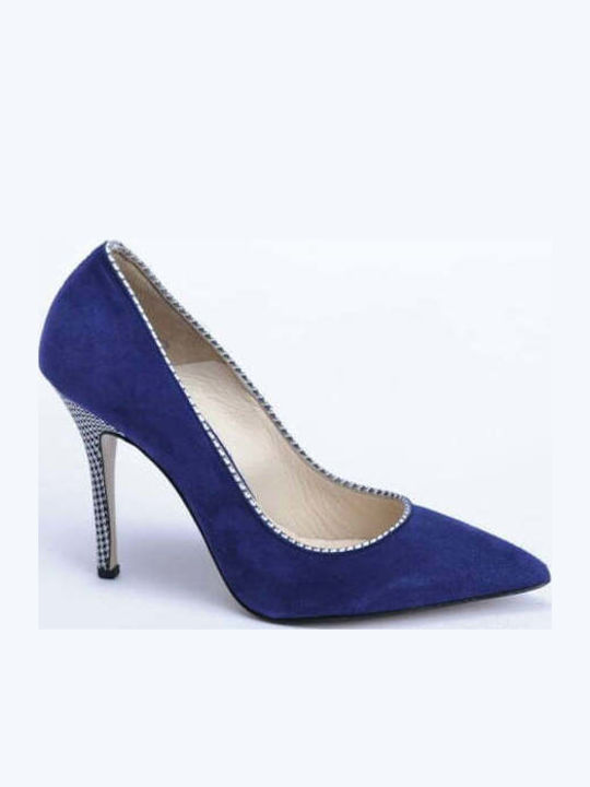 Gabriela Valeri Leder Pumps Blau