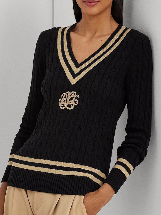 Ralph Lauren Women's Long Sleeve Sweater Cotton Black