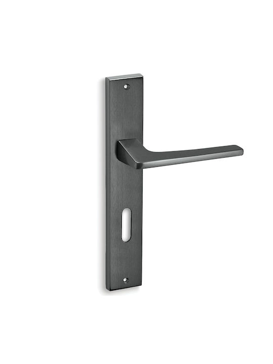 Convex Lever Front Door with Plate Right 1495 Matt Grafitis