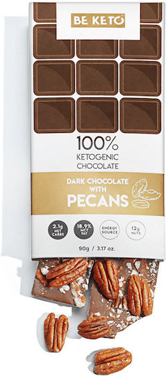 BeKeto Chocolate Dark with Pecan 80gr