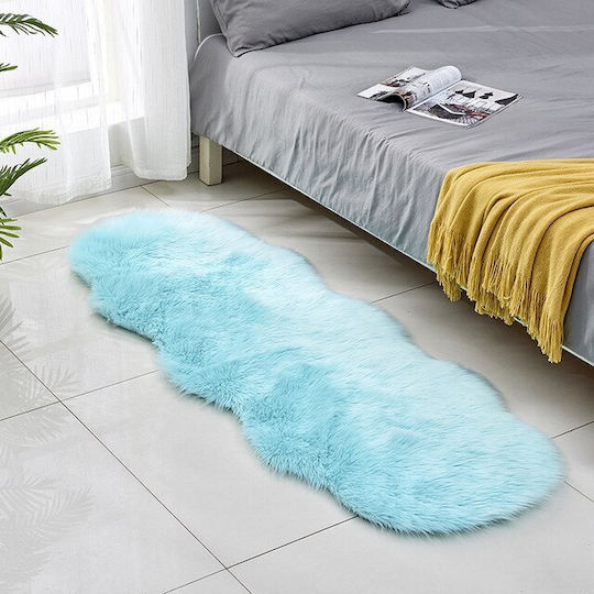 2006712012 Rug Rectangular Furry Turquoise