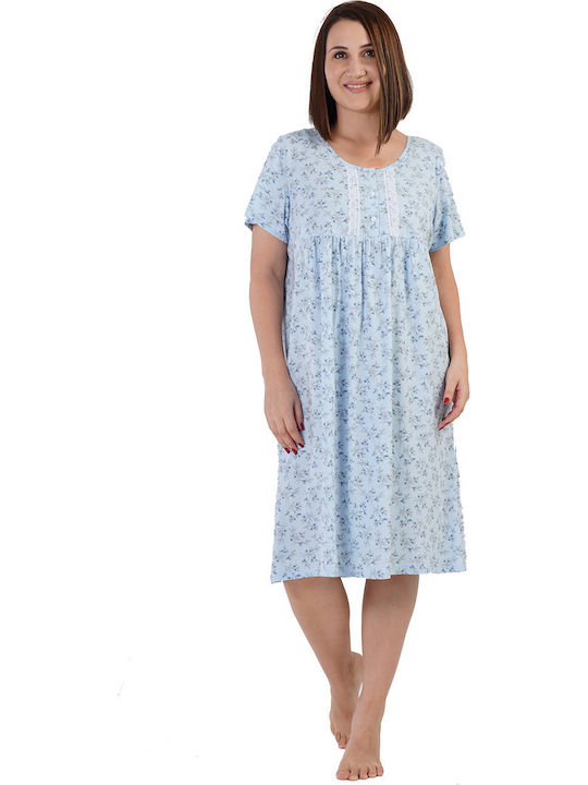 Vienetta Secret Summer Women's Nightdress Light Blue