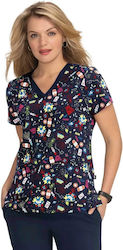 KOI USA Women's Multicolour Medical Blouse