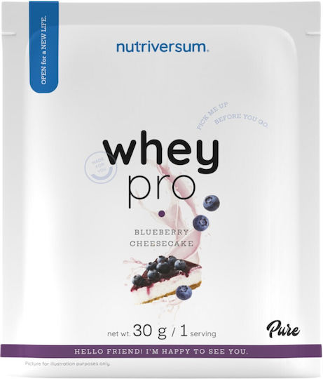 Nutriversum Whey Pro Протеин Суроватъчен с Вкус Чийзкейк с боровинки 30гр