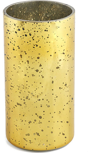 Nuova Vita Glass Vase Gold Diameter 10xHeight 19cm